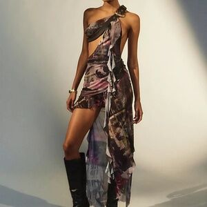 Jaded London Maxi Dress with Western Belt